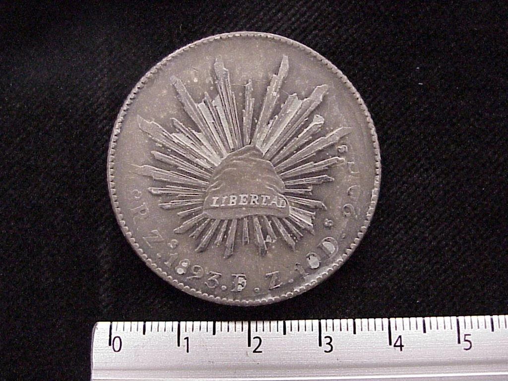 8 Plata 1893 . Inventario Banxico 10374 (reverso)