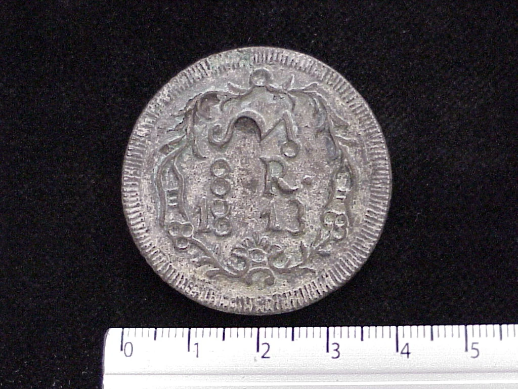 8 Reales SUD Oaxaca Plata Fundida 1811-1814 (anverso ejemplar 3157)