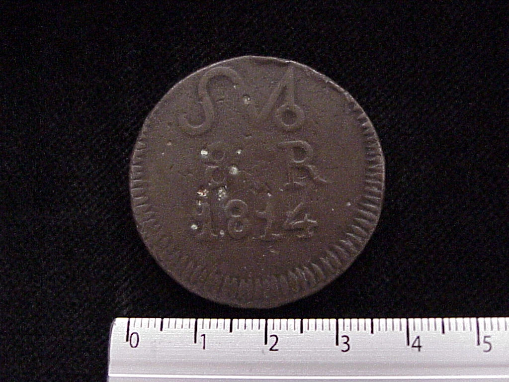 8 Reales SUD Oaxaca Tardía 1814 (anverso ejemplar 3598)