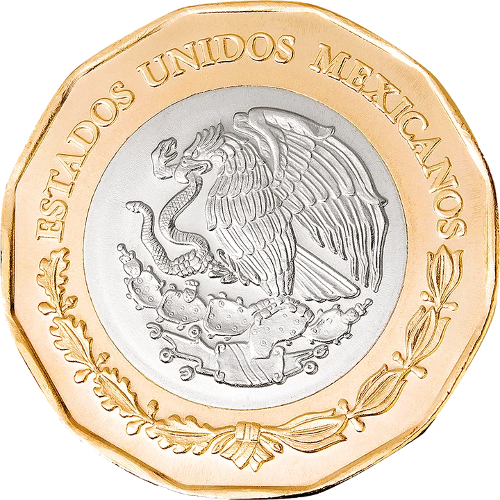 Anverso común — Escudo Nacional, canto dodecagonal