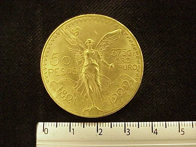 Centenario 50 Pesos Oro 1922