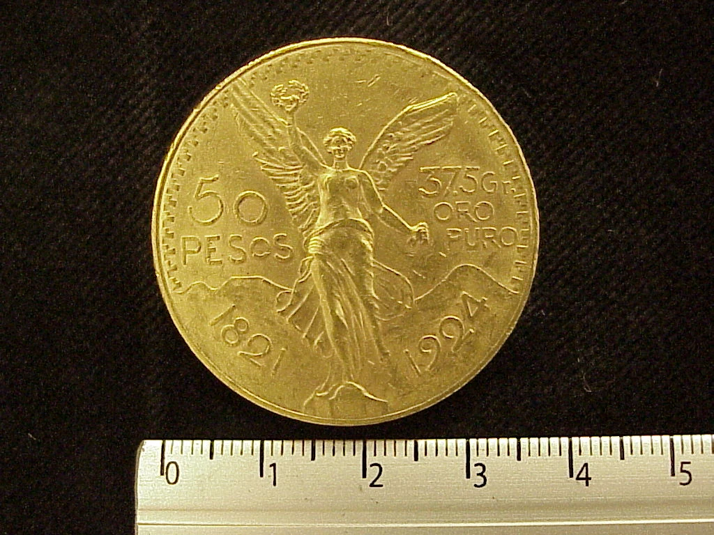 Centenario 50 Pesos Oro 1924 · Reverso