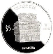 Onza Plata Chichén Itzá La Iglesia