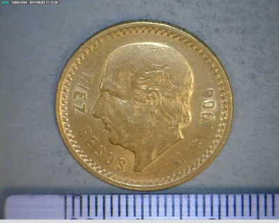 Hidalgo 10 Pesos Oro 1906