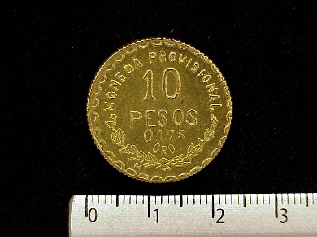 Hidalgo 10 Pesos Oro 1915 · Reverso