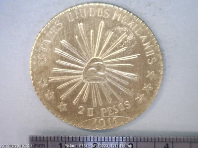 Hidalgo 20 Pesos Oro 1914
