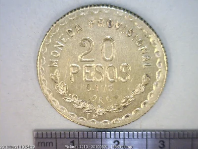 Hidalgo 20 Pesos Oro 1915
