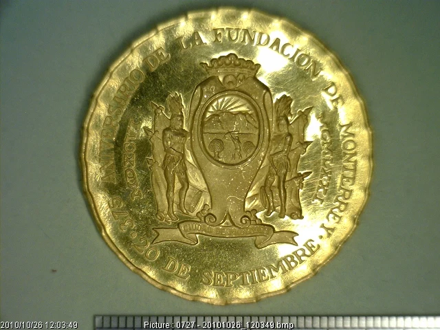 Medalla 375 Aniversario de la Fundación de Monterrey (1971) (anverso)
