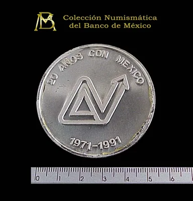 Medalla Acciones y Valores de México. 20 Aniversario