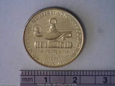Medalla American Numismatic Association. 1891