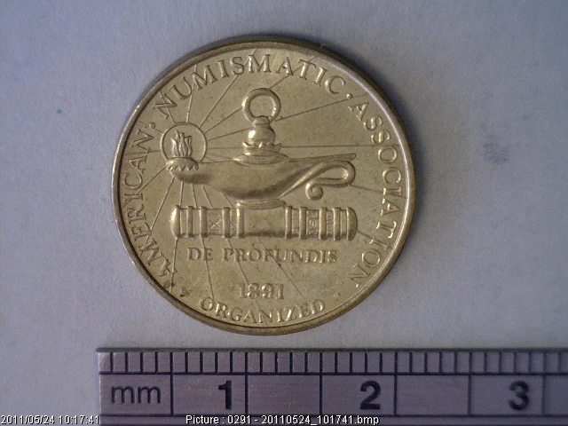 Medalla American Numismatic Association. 1891 (anverso)