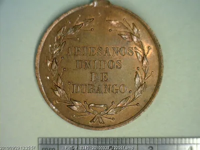 Medalla Artesanos Unidos de Durango (1870)