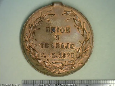 Medalla Artesanos Unidos de Durango (1870)