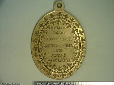 Medalla Ayuntamiento de Aguascalientes (1867)