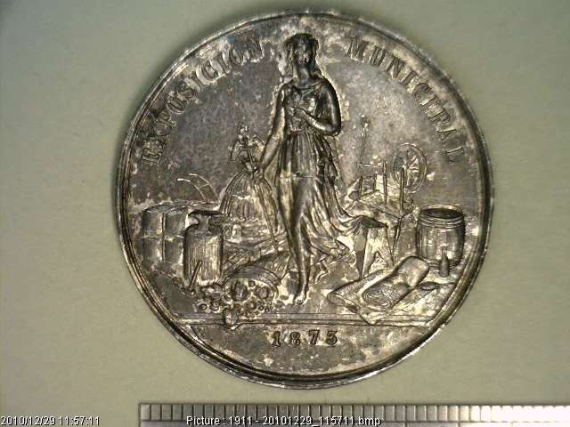 Medalla Ayuntamiento de México (1873) (anverso)