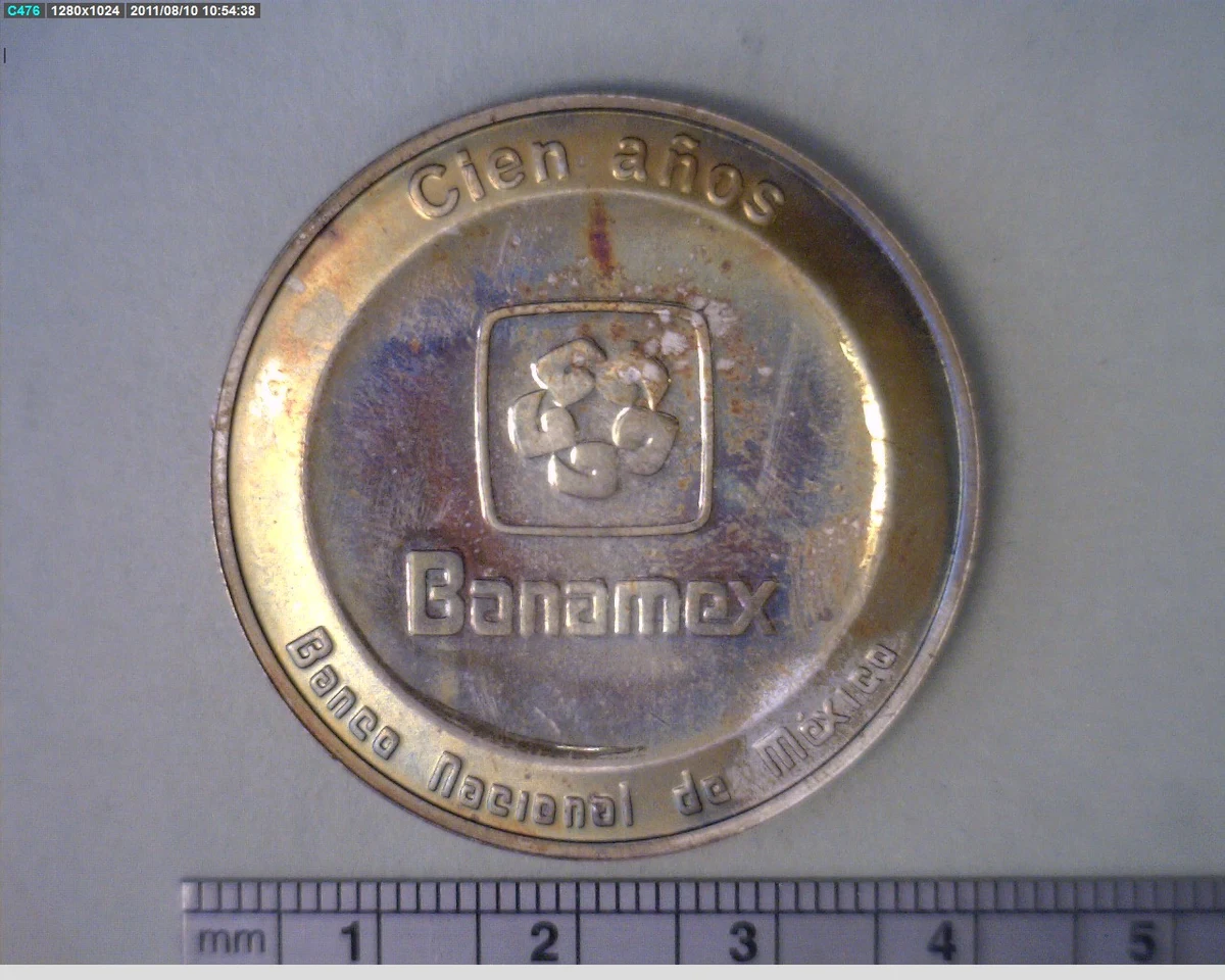 Medalla Banamex. 100 Aniversario (1984) (anverso)