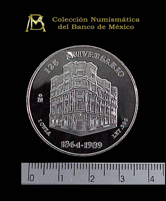 Medalla Banca Serfin. 125 Aniversario (1989) (anverso)
