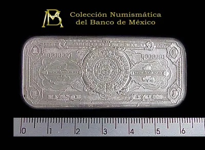 Medalla Banco de México. Billete de 1 peso
