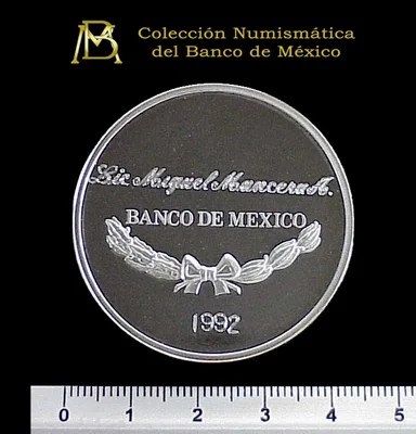 Medalla Banco de México. Deporte, Cultura, Arte (1992)