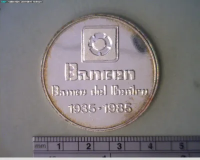 Medalla Banco del Centro. 50 Aniversario (1985)