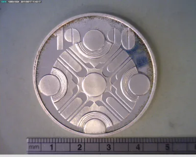 Medalla Banorte. 5 Años. En Exhibidor de Acrílico (1990)