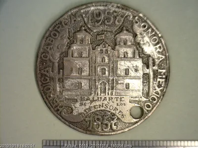 Medalla Batalla de Caborca. Perforada (1957)