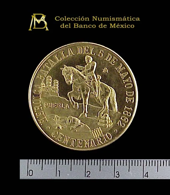 Medalla Batalla de Puebla. 100 Aniversario (1962) (anverso)