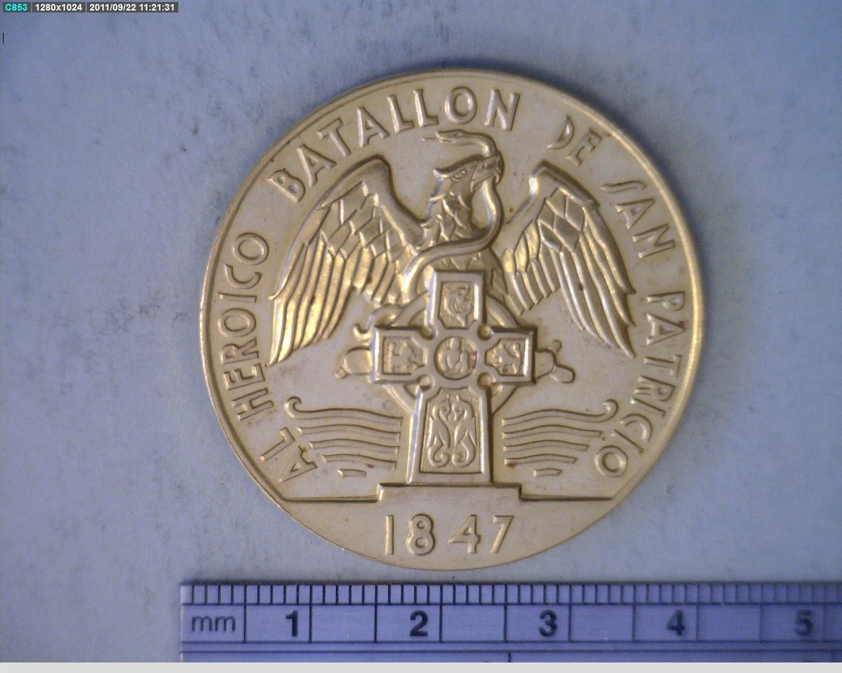 Medalla Batallón de San Patricio (1960) (anverso)