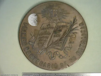 Medalla Benito Juárez. Centenario de su natalicio (1906)