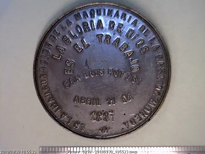 Medalla Casa de Moneda de San Luis Potosí (1887)