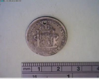 Medalla ChIapa. 1 real. Perforada (1808)