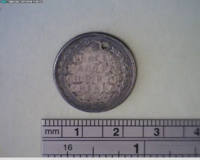 Medalla ChIapa. 1 real. Perforada (1808)