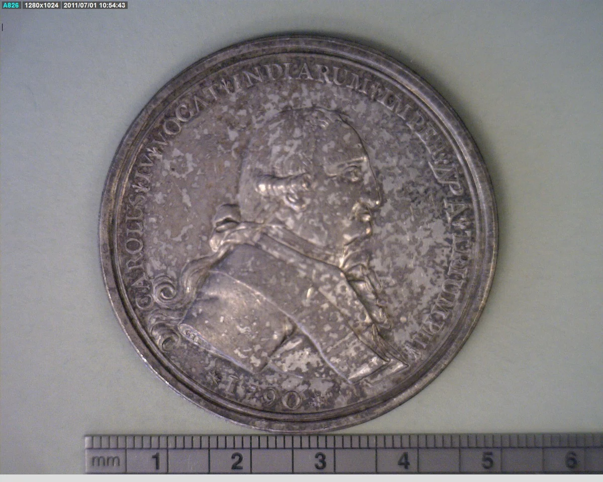 Medalla Chihuahua. Juzgado Eclesiástico (1790) (anverso)