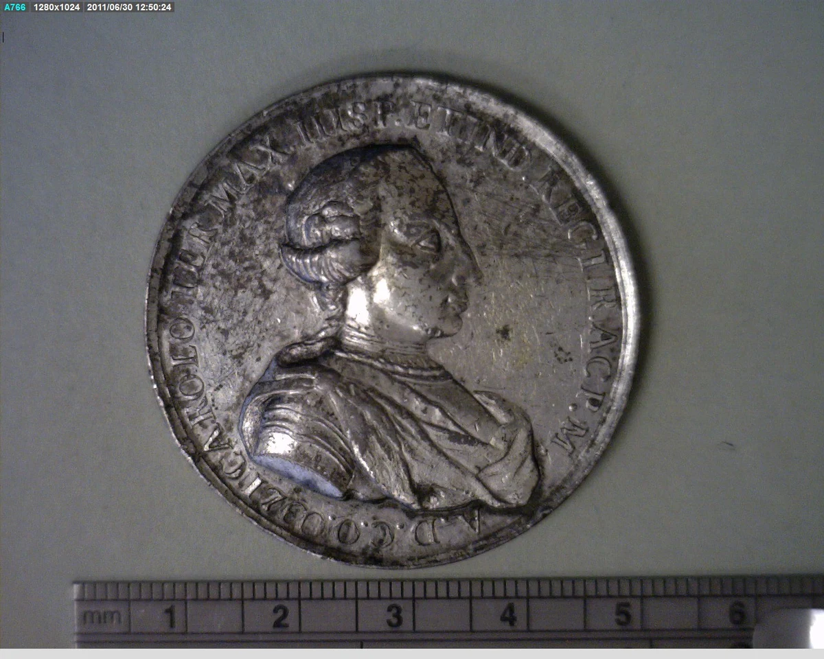 Medalla Ciudad de México (1760) (anverso)