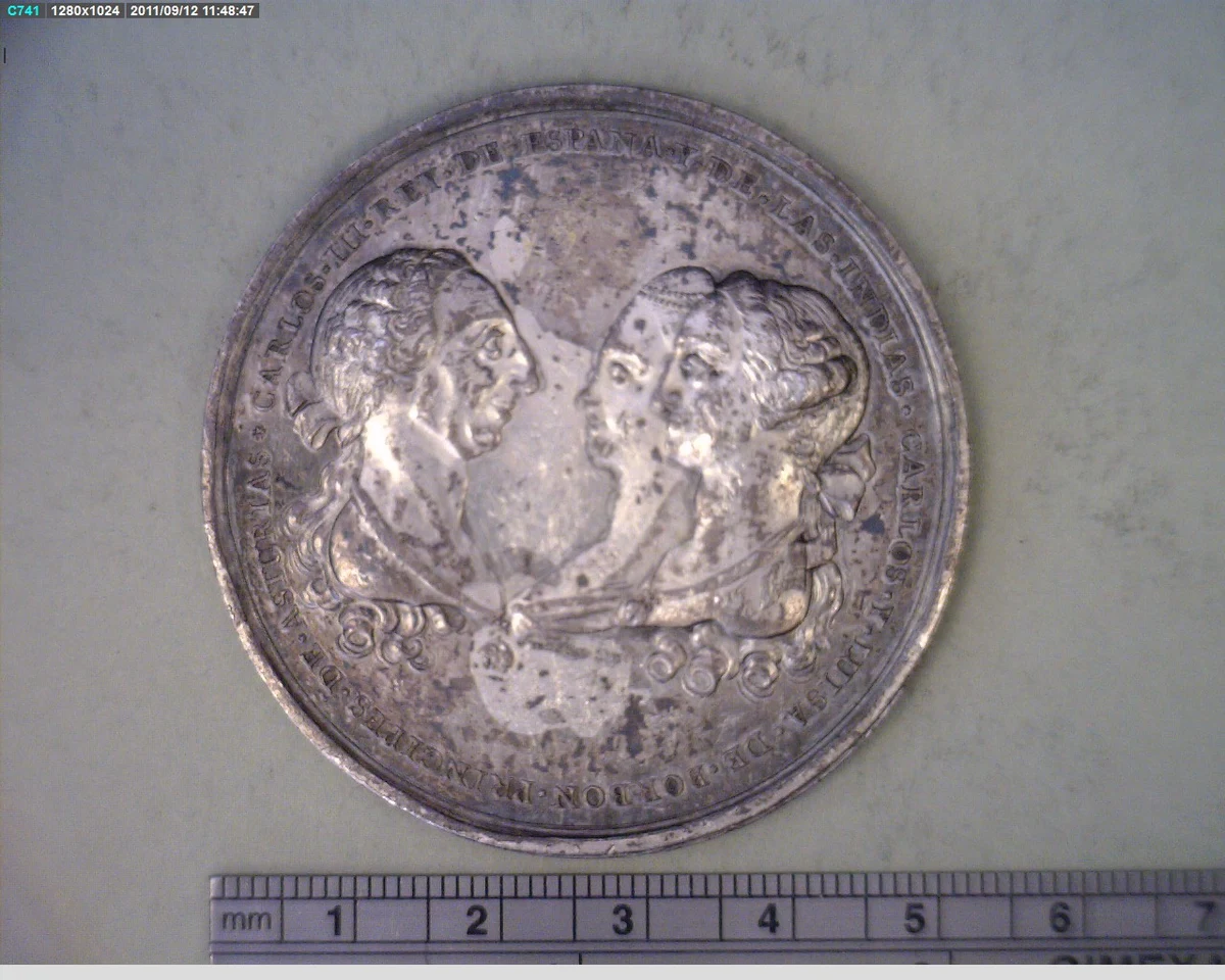 Medalla Ciudad de México (1780) (anverso)