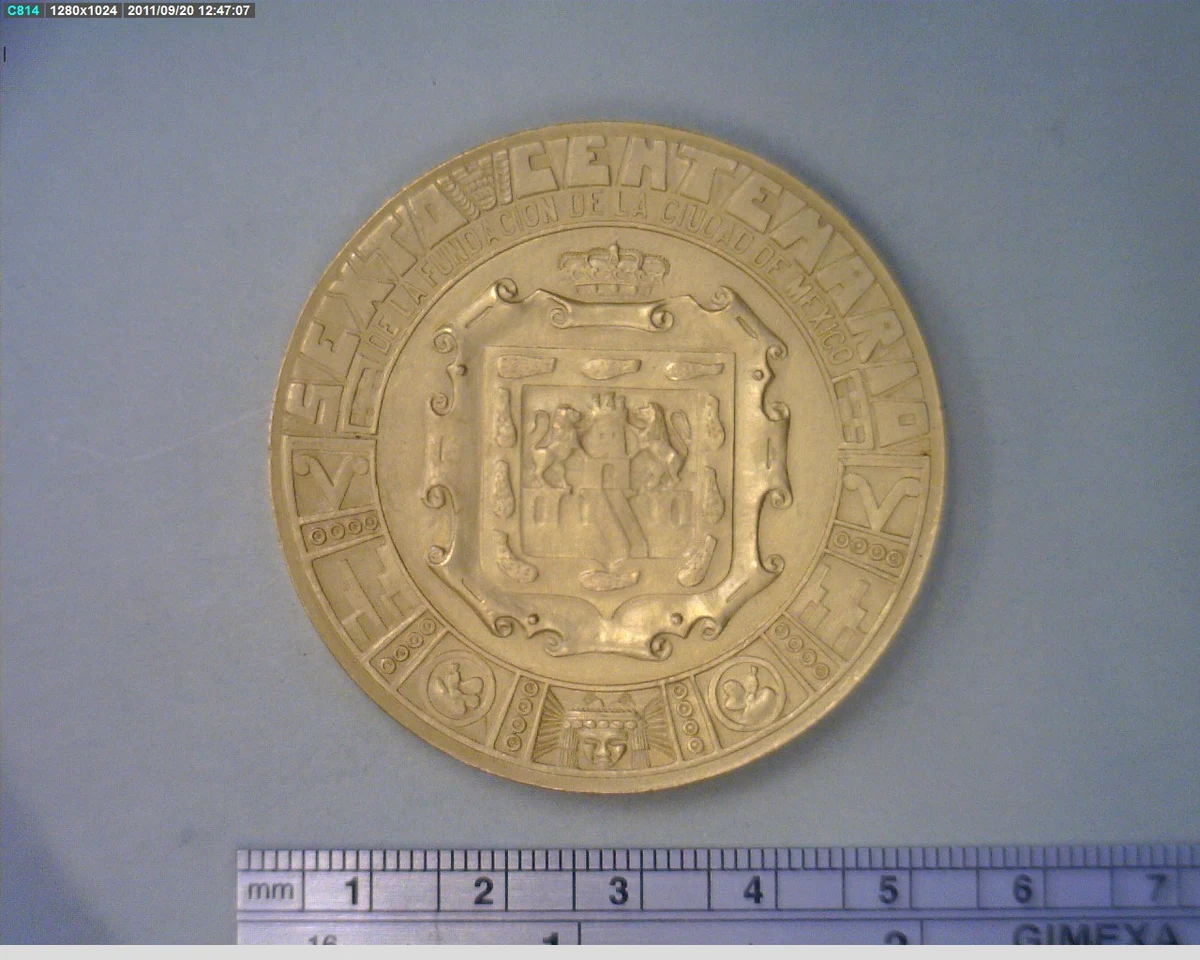 Medalla Ciudad de México. 600 Aniversario (1925) (anverso)