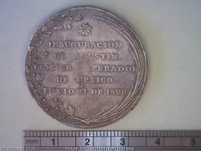 Medalla Ciudad de México. Agustín I (1822)