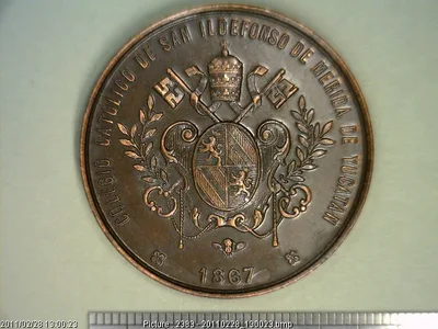 Medalla Colegio Católico de San Ildefonso de Mérida (1867)