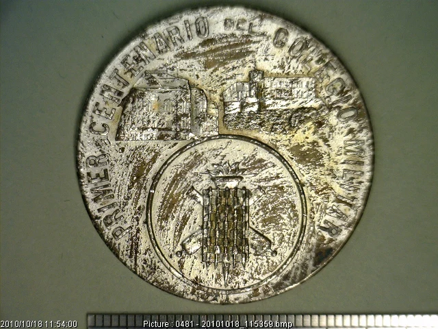 Medalla Colegio Militar. 100 Aniversario (1924) (anverso)