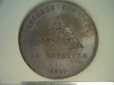 Medalla Concurso Especial de Ganadería en Coyoacán (1895)