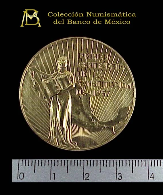 Medalla Constitución de 1857. Primer Centenario (1957) (anverso)