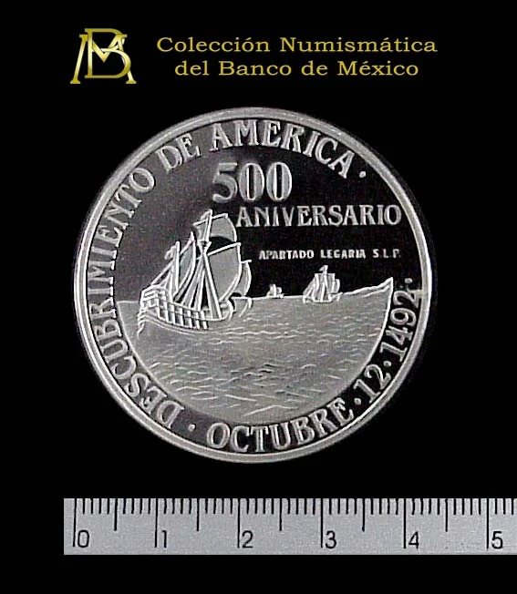 Medalla Descubrimiento de América. 500 Aniversario (1992) (anverso)