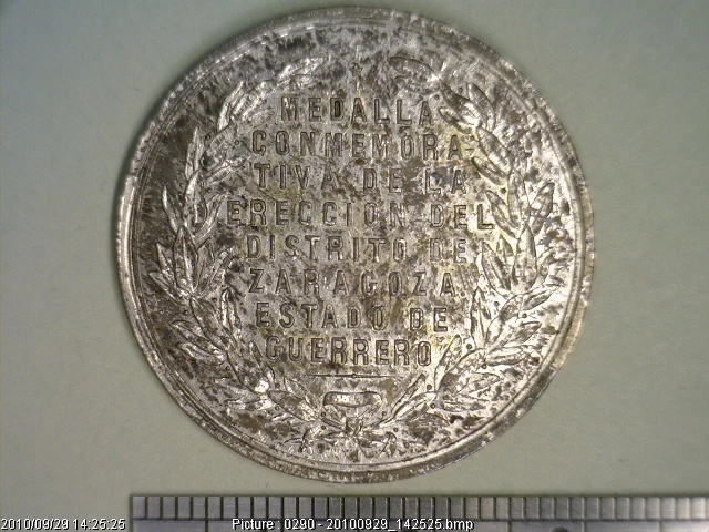 Medalla Distrito de Zaragoza (1886) (anverso)