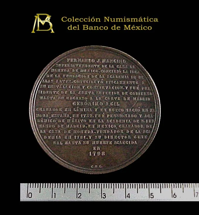 Medalla Escuela de Bellas Artes. Primer Centenario (1881) (anverso)