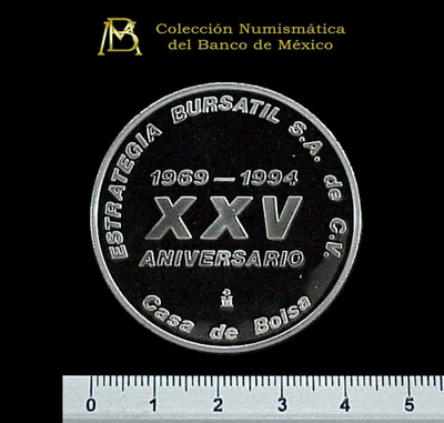 Medalla Estrategia Bursatil S.A. de C.V. 25 Aniversario (1994)
