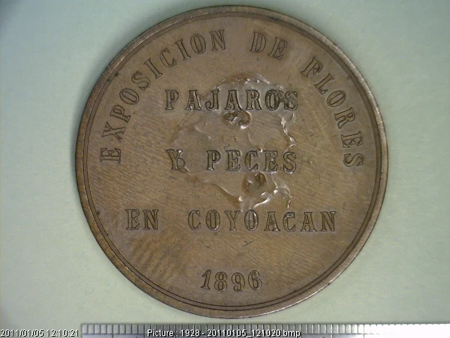 Medalla Exposición de flores (1896) (anverso)