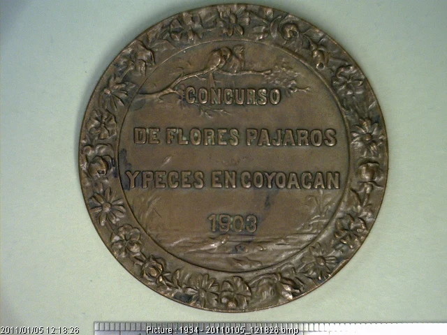 Medalla Exposición de flores (1903) (anverso)