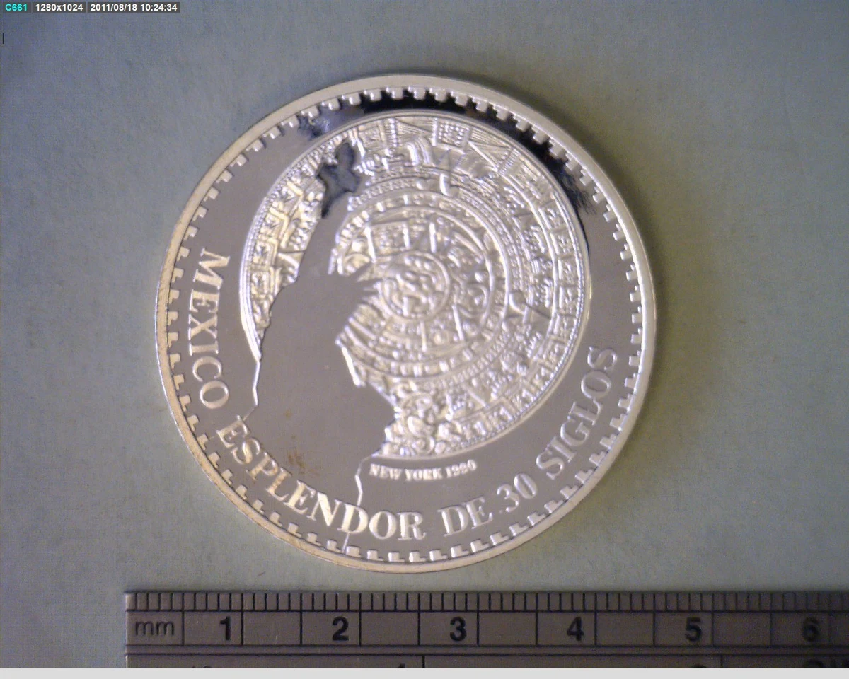 Medalla Exposición México Esplendor de 30 siglos (1991) (anverso)