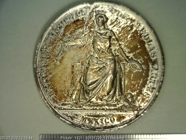 Medalla Exposición Nacional de Bellas Artes. Al mérito (1881) (anverso)