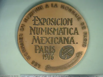 Medalla Exposición Numismática Mexicana. París (1976)